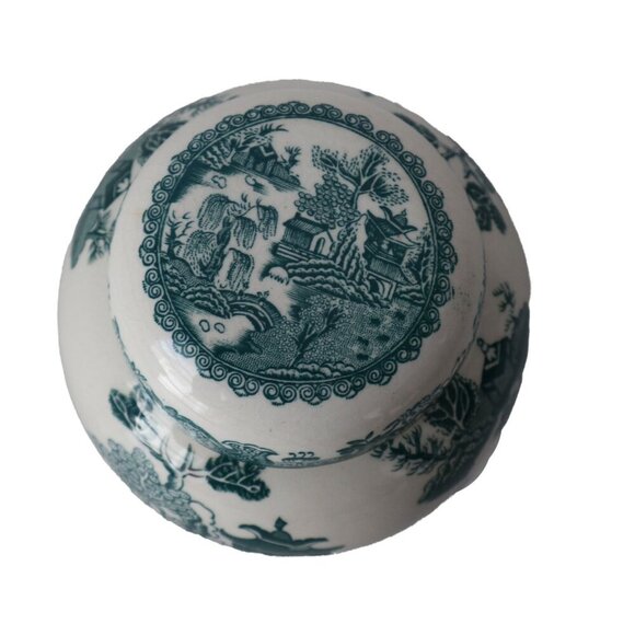 Vintage Ironstone Mason's Ginger Jar Teal Willow - Picture 2 of 6